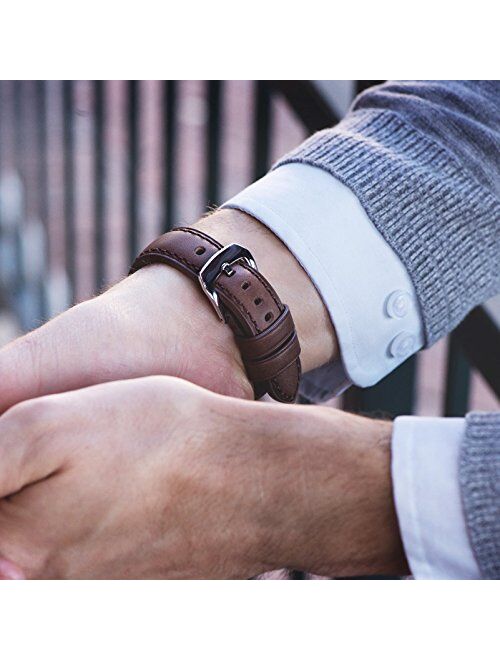 Clockwork Synergy Gentlemen's Collection - 21mm Brown Aged Leather Watch Band