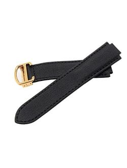 Canvas & Leather Watch Band Strap Replacement with 18mm /20mm Fits for Cartier Ballon Bleu(Buckle)