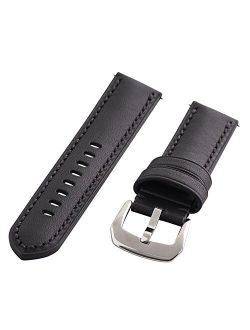 Clockwork Synergy Gentlemen's Collection - 20mm Black Aged Leather Watch Band