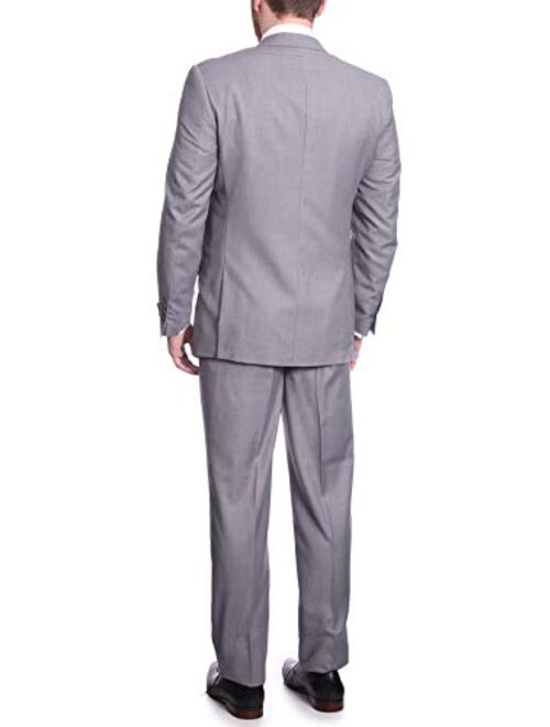 Raphael Men's Regular Classic Fit Solid Color 2 Button Mens Suit