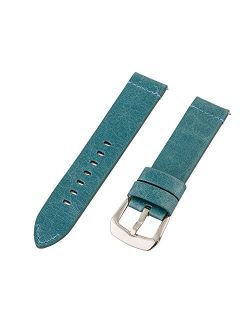 Clockwork Synergy Dapper Collection - 22mm Blue Washed Leather Watch Band