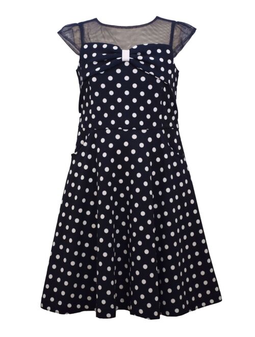 Bonnie Jean Big Girls Short Sleeve A-Line Waistline Dress with Pockets