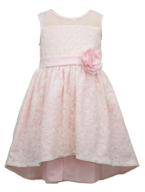 Bonnie Jean Little Girls Sleeveless Sequin Lace High Low Dress