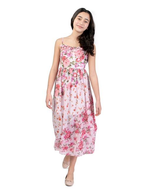Bonnie Jean Big Girls Floral Mixed Print Maxi Dress