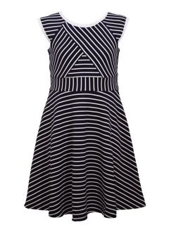 Big Girls Short Sleeve Knit Skater with Bodice