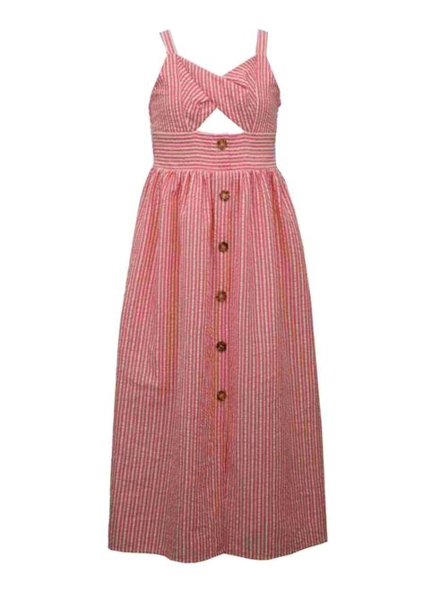 Bonnie Jean Big Girls Sleeveless Woven Striped Maxi Dress