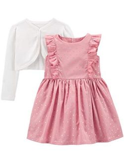 Girls' 2-Piece Special Occasion Dress and Cardigan Set