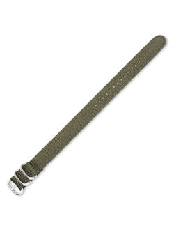 Military MoD Ballistic Nylon Watch Strap - Olive 18mm Watch band - by deBeer