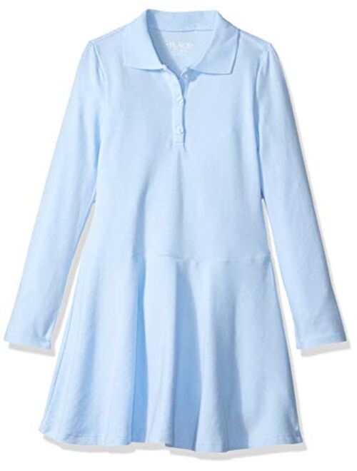 The Children's Place Big Girls' Long Sleeve Polo Dress