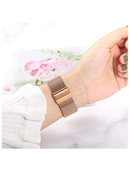 Milanese Mesh Stainless Steel Bracelet Wrist Watch Band Interlock Safety Clasp with Hook Buckle Strap Silver Rose Gold 18mm 20mm 22mm