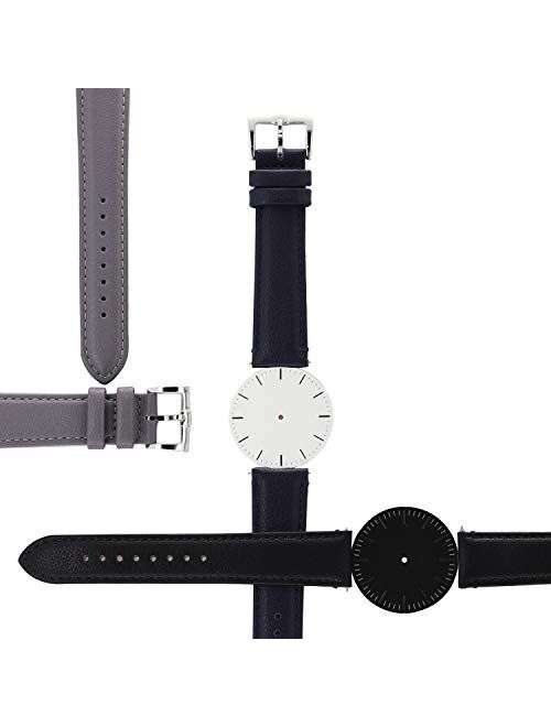 B&E Top Grain Leather Watch Bands 22mm 20mm 18mm Men Women, Quick Release Watch Straps Soft & Durable Replacement Watchband for Watch & Smartwatch