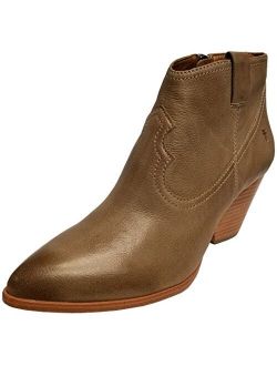 Women's Reina Leather Booties Pointed Toe