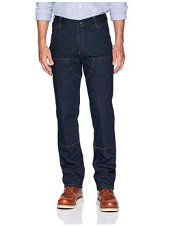 Men's Rugged Flex Relaxed Fit Double-Front Utility Knee Jean