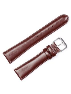 Smooth Leather Watchband Brown 8mm Watch Band - by deBeer