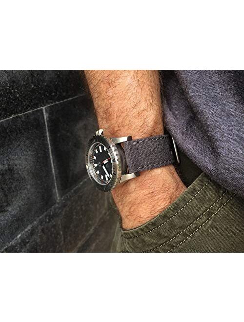 HELM Watches CS1 Canvas Strap - Gray