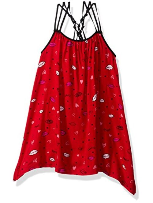 Calvin Klein Girls' Little Criss Cross Strap Hi-lo Dress