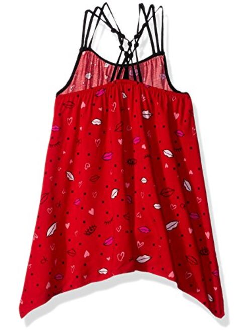 Calvin Klein Girls' Little Criss Cross Strap Hi-lo Dress