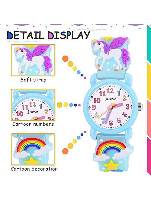 VAPCUFF Girls Watch - 3D Cartoon Waterproof Toddler Watch, Gifts for Girls Age 2-8 Toys for 3 4 5 6 7 Year Old Girls - Kids Gifts