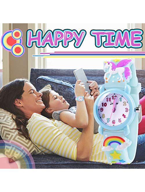 VAPCUFF Girls Watch - 3D Cartoon Waterproof Toddler Watch, Gifts for Girls Age 2-8 Toys for 3 4 5 6 7 Year Old Girls - Kids Gifts