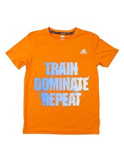 Youth Big Boys Short Sleeve Climalite Train Dominate Repeat Tee