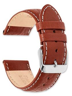 Sport Leather Watchband Havana 19mm Watch Band - by deBeer