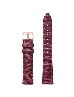 CLUSE Minuit 16 mm Deep Red Lizard Leather Strap CLS380 Fits: Minuit, La Roche Petite, La Garconne & Triomphe
