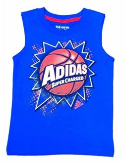 Toddler & Little Boys Blue Super Charged Sleeveless Athletic Shirt