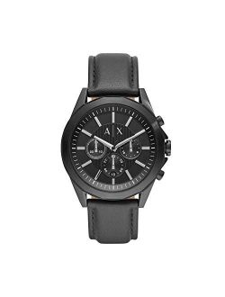 Quartz Watch with Leather Strap AX2627