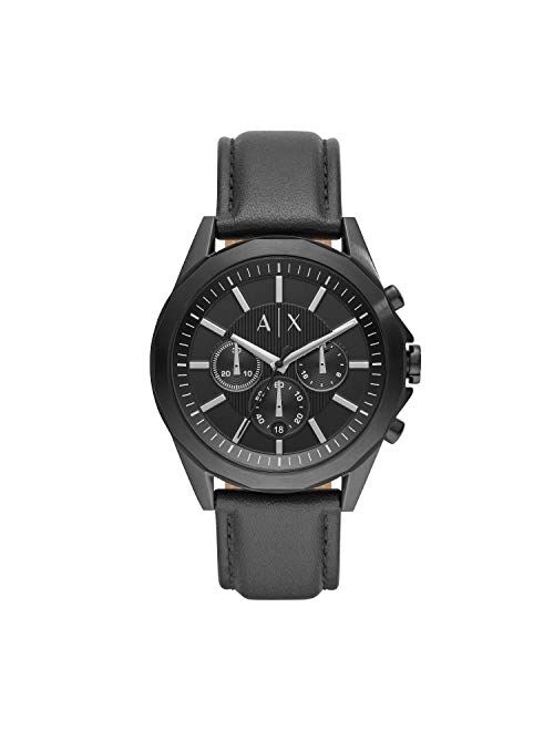 Armani Exchange Quartz Watch with Leather Strap AX2627