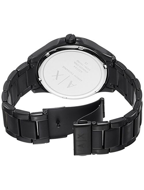 A|X Armani Exchange Hampton Black Dial Black Ion-plated Mens Watch AX2104