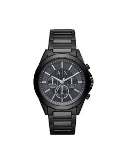Men's Chronograph Black-Tone Stainless Steel Watch AX2639