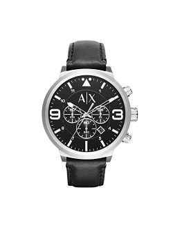 Men's AX1371 Black Leather Watch