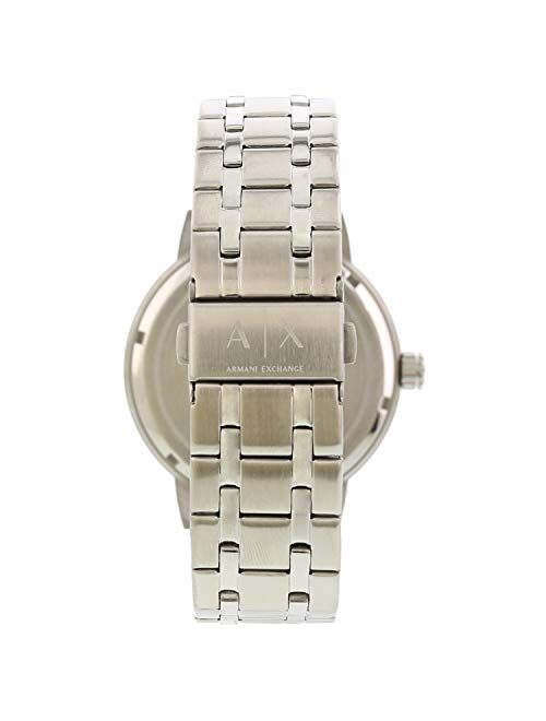 Armani Exchange Men's Three-Hand Date Silver-Tone Stainless Steel Watch AX1455
