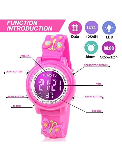 Viposoon Unicorn Gift for Kids Age 3 4 5 6 7 8 9, Watches for 4-10 Year Old Kids Outdoor Toys for Boys Girls - Best Gifts