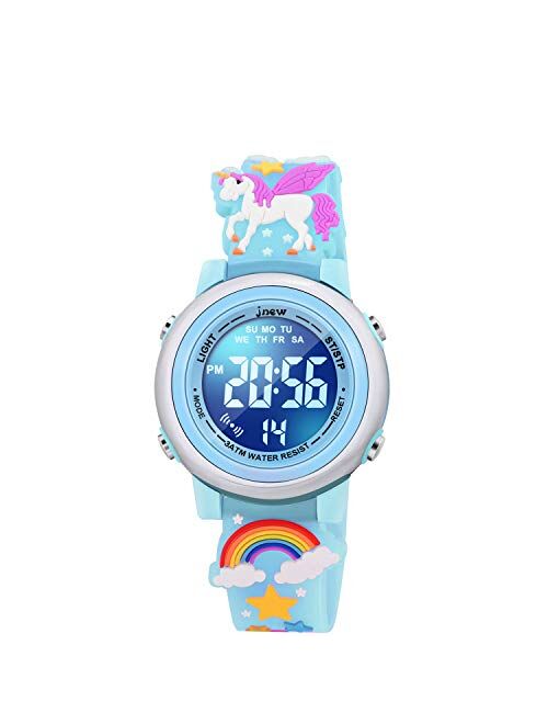 VAPCUFF 3D Cartoon Waterproof Watches for Girls with Alarm - Best Toys Gifts for Girls Age 3-10