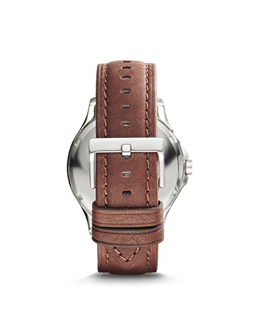 Armani Exchange AX2133 Mens Brown Leather Strap Dress Watch