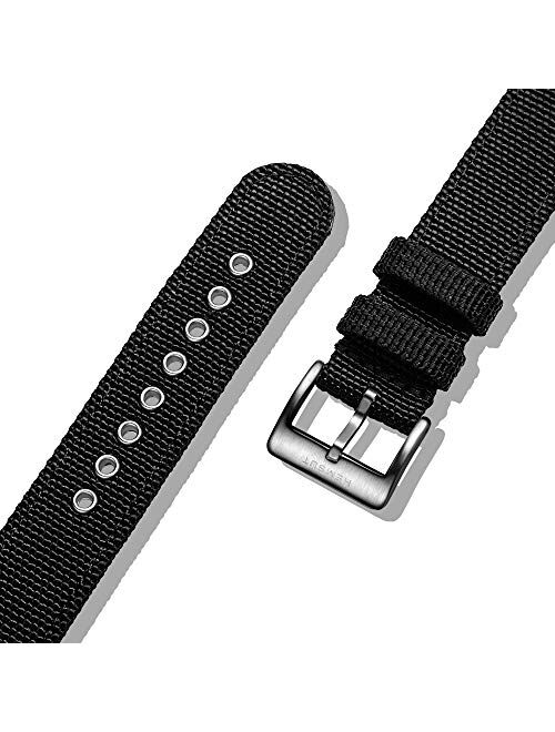 Torbollo Nylon Weaved Watch Strap, Men Watch Bands for Classic Watch, 18mm 20mm 22mm 24mm Quick Release Sturdy Replacement Watch Wrap for Women