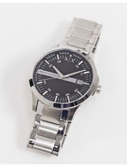 AX2103 Hampton bracelet watch in silver