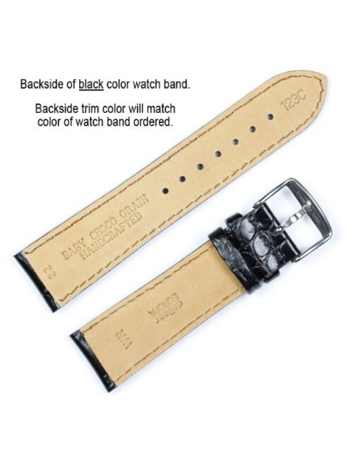 Crocodile Grain Watch Band (Chrono) Violet 18mm Watch Strap - by deBeer