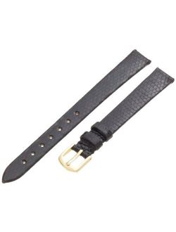 Hadley-Roma Women's 12mm Leather Watch Strap, Color:Black (Model: LSL700LA 120)