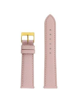 Watch Band Genuine Leather Pink Quick Release Built-in Pins 12 millimeters