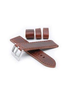 HELM Watches LS2 Leather Watch Strap - Tobacco