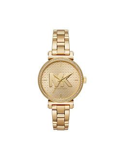 Women's Sofie Quartz Watch with Stainless-Steel-Plated Strap, Gold, 14 (Model: MK4334)