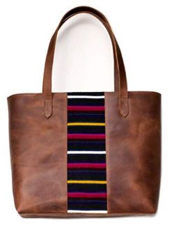 Genuine Leather Tote for Women - Handcrafted Large Laptop Handbag Purse, Designer Shoulder Bag with Zipper for Work or Travel