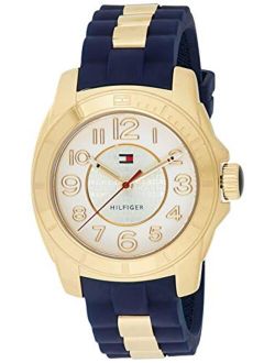 Women's 1781307 Casual Sport Gold-Plated Case and Links with Silicone Strap Watch