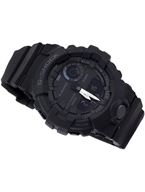 Casio G-Shock Analog-Digital Black Resin Strap Step Tracker Watch GBA800-1A Black
