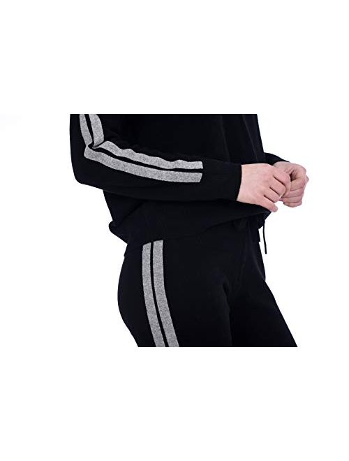 State Fusio Cashmere Wool Matching Hoodie Sweater/Jogger Pants Knitted Loungewear Set for Women ◆Add Both to Cart for Set◆