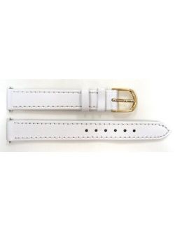 13mm White Calfskin Veau Leather Band