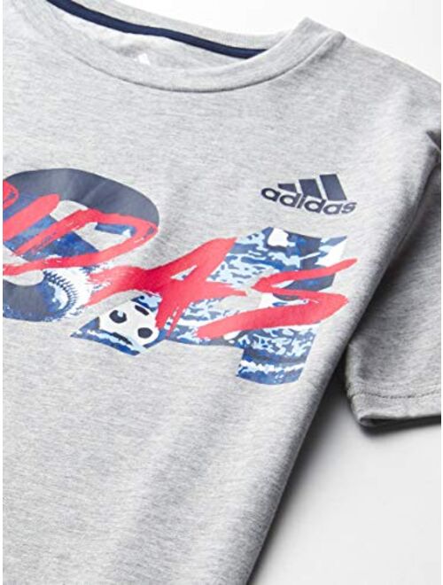 adidas Boys' Short Sleeve Graphic Tee T-Shirt