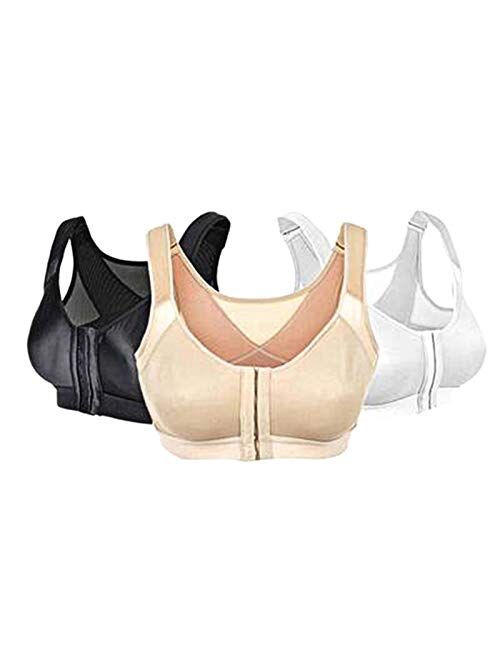 YAG Newest Women Posture Corrector Sports Bra Back Support Wireless Shockproof Fitness Brassiere Promotion 2.27 (Color : White, Size : Medium)